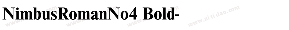 NimbusRomanNo4 Bold字体转换
